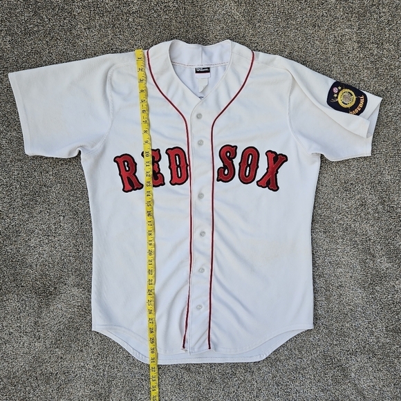 Vintage Red Sox Jersey #32 Alpenrose Embroidered Quality Heavy Baseball Shirt 44 - Picture 11 of 16